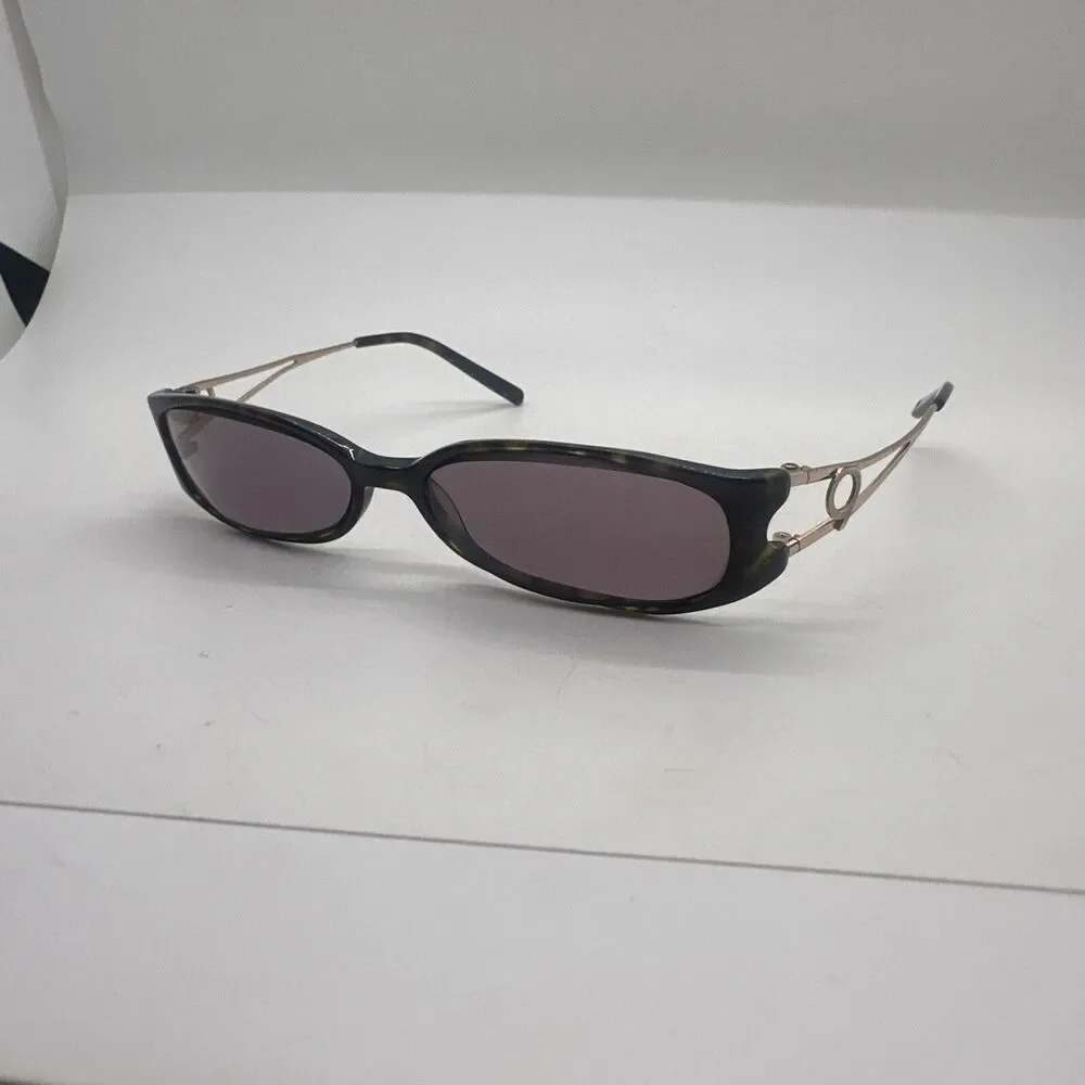 NINE WEST 350 0086 54/15/130 TORTOISE GOLD EYEGLASSES FRAMES ONLY GU71